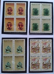 Selos do Brasil, parte de coleção, selos protegidos por Maximaphil de fundo preto. (S138)