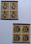 Selos do Brasil, parte de coleção, selos protegidos por Maximaphil de fundo preto. (S139)