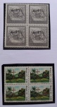 Selos do Brasil, parte de coleção, selos protegidos por Maximaphil de fundo preto. (S144)
