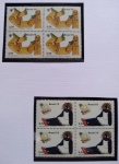 Selos do Brasil, parte de coleção, selos protegidos por Maximaphil de fundo preto. (S157)