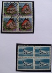 Selos do Brasil, parte de coleção, selos protegidos por Maximaphil de fundo preto. (S159)