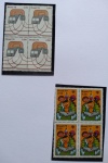 Selos do Brasil, parte de coleção, selos protegidos por Maximaphil de fundo preto. (S161)