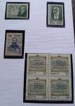 Selos do Brasil, parte de coleção, selos protegidos por Maximaphil de fundo preto. (S172)