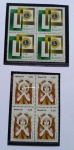Selos do Brasil, parte de coleção, selos protegidos por Maximaphil de fundo preto. (S173)