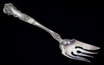 Colecionismo - Raro garfo para servir de prata vitoriana, marca de contraste sterling, patente 1900. Med. 20 cm de comprimento. 57 gramas. Marcas de uso. Peça de coleção.