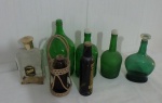 Diversos - lote com 7 garrafas diferentes, sendo uma da Brahma de coleção, 1 garrafão verde, 1 de licor caseiro.
