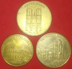 3 Medalhas da Coleção, Paris, Monaco e Itália