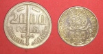 2 Moedas de Prata, 2000 Réis Caxias, 500 Réis ano de 1913