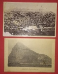 Cartofilia, 2 postais, Rochedo de Gibraltar e Vista panorâmica, não circulados