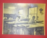 Fotografia, Escritório de engenharia, década de 1960, Preto e Branco, tamanho de 14cm x 14 cm