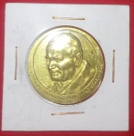 Medalha do Papa João Paulo II, visita de 1980, cor bronze