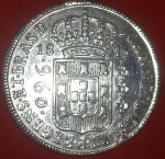 Moeda 960 Réis, ano de 1815 B (Bahia), provavel recunho na moeda, Potosi de 1810, catálogo marca 350,00