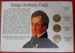 Estojo da série Antônio Feijó, moedas 500 Réis, anos de 1936, 1937, 1938, você ainda pode completar com a moeda de 1935