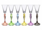 BOHEMIA - Jogo com 6(seis) taças para licor em cristal ecológico (sem chumbo) com capacidade de 50ml.