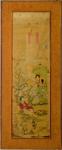 Antiga pintura sobre papel oriental , de grandes dimensões, Assinada. Med.175 x 52 cm (a obra); 205 x 84 cm (a moldura). Perdas de substância . No estado. Nota : Este item não poderá ser enviado pelos correios.