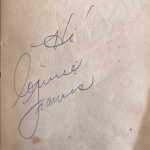 Colecionismo - Autógrafo original da cantora americana Connie Francis. Adquirido no Rio de Janeiro, década de 60.