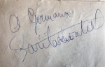 Colecionismo - Autografo original da atriz e cantora espanhola Sara Montiel. Adquirido no Copacabana Palace - Rio de Janeiro. Déc. de 60.