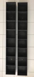 Dois porta dvds de madeira na cor preta Comprimento 1,60 Profundidade 14 Largura 22.  Retirada na Av Atlântica - Copacabana - RJ