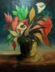Burle Marx - 1945 Natureza morta, óleo sobre tela, assinado e datado no C.I.D. Obra med. 66x51cm. Lote vendido como Atribuído.