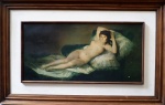 LA MAJA DESNUDA, Giclê sobre tela, 26 x 53cm, Francisco Goya.