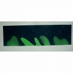TOMIE OHTAKE, Abstrato em verde e preto, gravura em metal, 39 x 107cm, assinada, numerada e datada P/A, 2008, sem moldura