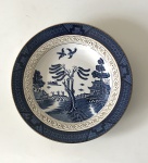 Ironstone Ware - Prato fundo de coleção de porcelana oriental com desenho Azul Pombinho aprox. 22,5 cm de diâmetro
