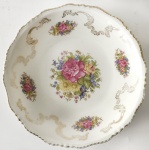 Bavaria - Prato decorativo para coleção de porcelana alemã, branco com rico trabalho de desenhos florais, acabamento dourado, aprox. 19 cm de diâmetro 