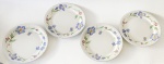 Gibson - Lote 4 pratos rasos de cerâmica vitrificada americana, borda com desenhos florais e folhagens, cada peça tem aprox. 27 cm de diâmetro 