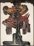 Sergius Erdelyi - Kapylax - Laca sobre madeira - 110 x 80 cm - obra participante da II Bienal de Salvador