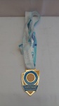 Medalha 2ª Corrida Novo Nordisk Mudando o Diabetes, 14/11/2010; aprox. 7,5 c 5cm, Organização Yescon, acompanha fita, com marcas do tempo