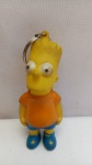 Chaveiro Colecionável Boneco Bart Simpson, em Vinil, Antigo; aprox 9 x 3,5 x 3cm, com marcas do tempo