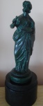 Auguste Moreau  (22 de fevereiro 1834- Dijon, França / 11 de novembro 1917)  Le  Peintre. Belíssima Escultura Francesa em bronze cinzelado e patinado, base em mármore,altura 42 cm.
