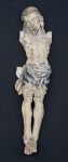 ARTE SACRA-  Antigo fragmento barroco mineiro, representando Cristo crucificado, possivelmente século XVIII. No estado. Med: 26 cm