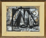 BURLE MARX, Roberto - "Sem Título", técnica mista sobre papel, assinado no canto inferior direito e datado de 1979. Med.: 48 x 64 cm.