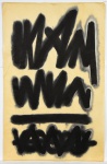 MIRA SCHENDEL - ecoline sobre papel artesanal assinado no canto inferior direito, Med.:76X49 Cm