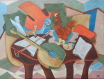 T. MACHADO - A orquestra da fazenda - o.s.t. - CID - 2001 - 100cm x 130cm