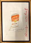 Andy WARHOL (1928-1987) - estudo lata campell, tecnica mista s/ papel colado em cartão, medindo: 31 cm x 24 cm (todas as obras estrangeiras são considerados atribuídas automaticamente)