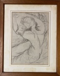 Leopoldo GOTUZZO (1887-1983) - grafite s/ papel, medindo: 52 cm x 42 cm e 35 cm  x 25 cm