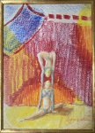 Maria LEONTINA (1917-1984) - crayon s/ papel, medindo: 58 cm x 41 cm