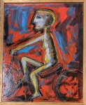 Iberê CAMARGO (Attrib.) (1914-1994) - óleo s/ cartão, medindo: 31 cm x 27 cm