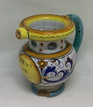 S. MICHELE -CAPRI-Belíssimo vaso de cerâmica vitrificada e policromia medindo 11 cm alt.