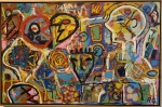 Rubens GERCHMAN (1942-2008) - óleo s/ tela, medindo; 1,13 m x 76 cm