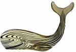 ABRAHAM PALATNIK - arte cinética, escultura assinada em resina de poliéster representando baleia, medindo: 33 cm x 26 cm