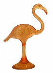 ABRAHAM PALATNIK - arte cinética, escultura assinada em resina de poliéster representando flamingo, medindo: 36 cm alt.