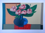 Inos Corradin, Vaso de flores, gravura tiragem PI, medidas 50x70cm, assinada cid, sem moldura.