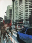 Élon Brasil, Avenida Paulista - Série Metrópoles, óleo sobre tela, medidas 130x100cm, assinada cse, sem moldura.