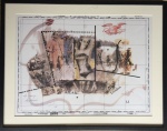 Wesley Duke Lee, Cartografia anímica, lito off set, medidas 36x48, datada 1980, assinada cie, com moldura e proteção de vidro 47x59cm.