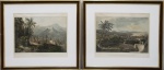 Par de gravuras editadas por F. Hegui - Vista do convento dos caputinos - Taormina, Itália - 51 x 59 cm.
