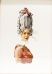 MENA BARRETO. Maria Antonieta - serigrafia P.A. - 72 x 48 cm - assinada no cid.