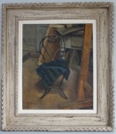 IANELLI, Arcangelo. Composição com cadeira - o.s.juta - 60 x 55 cm - assinado e datado 1949 no cie.